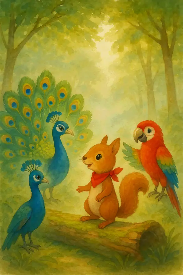 Nussi und die bunten Vögel